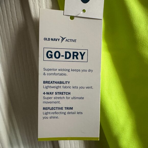 Old Navy Active Elevate Go-Dry High-rise Leggings XXL Fluorescent Yellow NWT - Picture 9 of 12